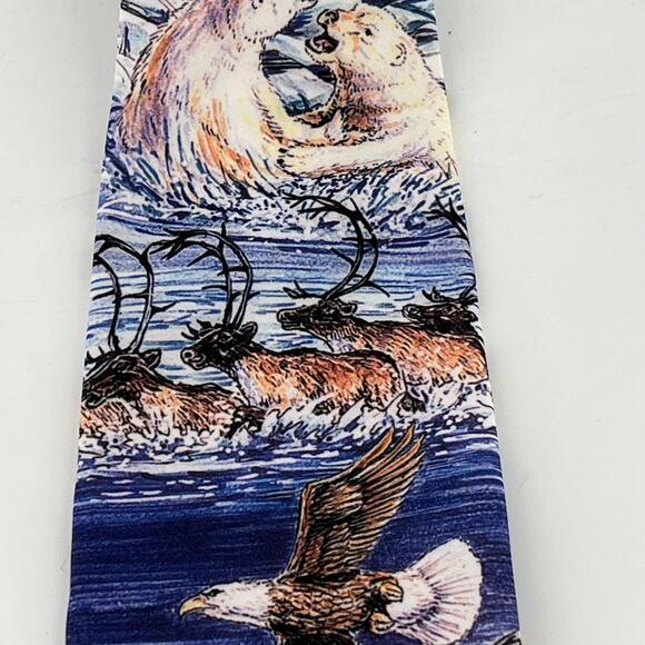 90s Alaskan Scenic neck tie Dem Crazy 1990s vintage - Picture 8 of 8